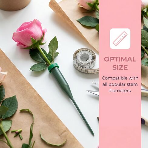 30Pcs Flower Water Tube, 5.71 Inch Plastic Floral Tubes for Fresh Flower Stem, Single Floral Vials with Caps Arranging Supplies for Roses Bouquets Flowers- Green in Saudi Arabia