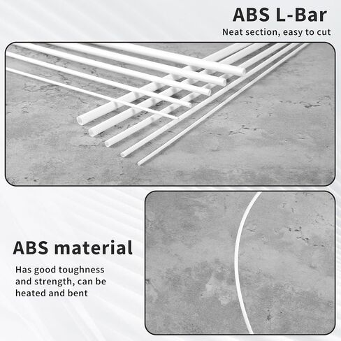 30 قطعة من الأنابيب البلاستيكية المستديرة ABS، 6 مقاسات شريط مجوف دائري بطول 9.8 بوصة أنبوب دائري قضبان بيضاء لصنع النماذج المعمارية لطاولة الحرف اليدوية (2 مم/2.5 مم/3 مم/4 مم/5 مم/6 مم، 9.8 بوصة) in Saudi Arabia