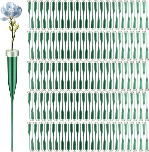 Yuanan 200 قطعة من أنابيب المياه الزهرية للزهور، 200 قطعة من أنبوب مياه الزهرة الخضراء مقاس 6 بوصة مع أغطية مطاطية أنبوب جذعي للزهور البلاستيكية لترتيبات جذع الزهور الطازجة ومستلزمات بائعي الزهور in Kuwait