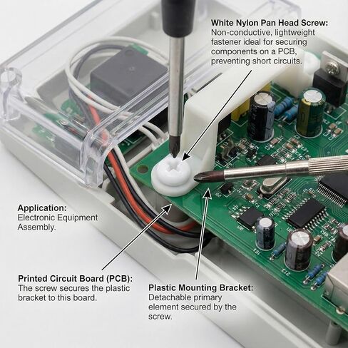 NACX M4 x 30mm Nylon Pan Head Machine Screws Thread Round Head Screws Bolts, 120Pcs in Kuwait