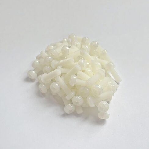 NACX M4 x 30mm Nylon Pan Head Machine Screws Thread Round Head Screws Bolts, 120Pcs in Kuwait