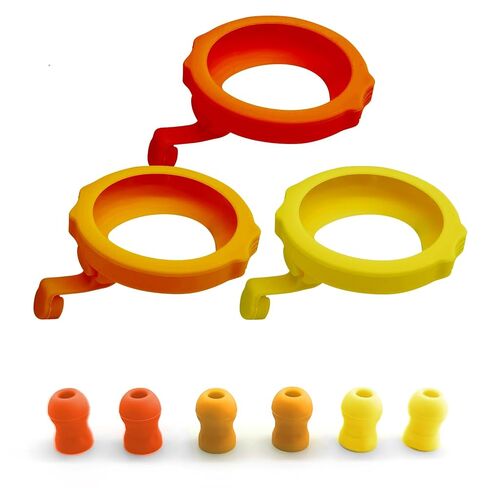 3 Pack Silicone Protective Cover and 6 Pack Ear Tips Replacement Accessories for EKO CORE 500™ Digital Stethoscope, Dustproof Plug Design Prevents Dust from Entering the Device's Interface (Red) in Kuwait