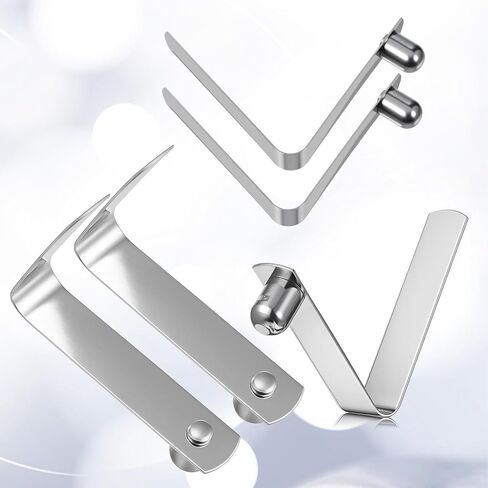 16 PCS Push Button Spring Clips, V Shaped Tent Pole Clips Stainless Steel Kayak Spring Snap Tube Locking Pin Clip for Camping Kayak Paddle Tent Pole (8mm) in Saudi Arabia