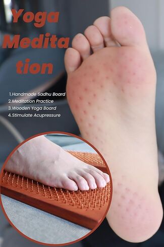 Sadhu Board - Copper nails, 8mm, Large Size, For beginners, Wooden boards for feet, for Yoga and Meditation in Saudi Arabia