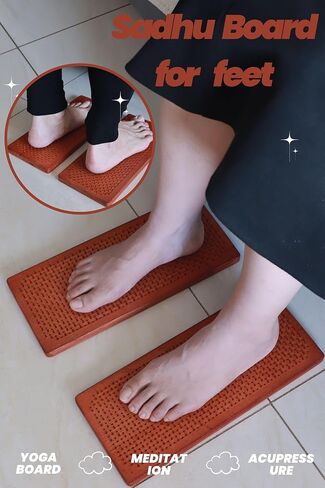 Sadhu Board - Copper nails, 8mm, Large Size, For beginners, Wooden boards for feet, for Yoga and Meditation in Saudi Arabia