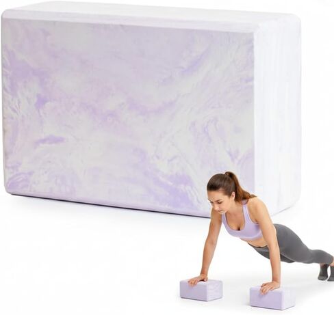Yoga Block – High-Density Foam Exercise Block for Yoga, Pilates, Stretching & Meditation – Non-Slip, Lightweight & Durable by Lunai in Kuwait