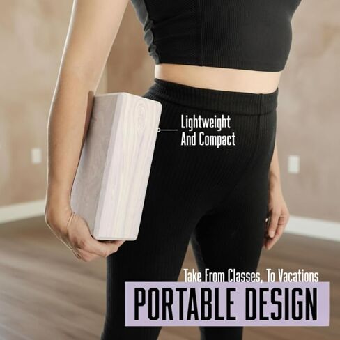Yoga Block – High-Density Foam Exercise Block for Yoga, Pilates, Stretching & Meditation – Non-Slip, Lightweight & Durable by Lunai in Kuwait