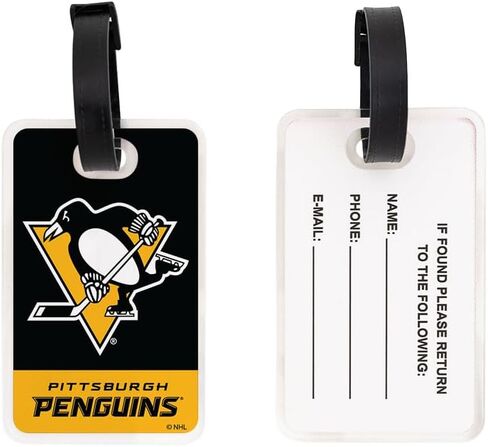 علامة الأمتعة Desert Cactus Pittsburgh Penguins - بطاقة تعريف السفر الرسمية لدوري الهوكي الوطني NHL للحقائب والحقائب والحقائب المحمولة (علامة الأمتعة الأكريليك B) in Kuwait