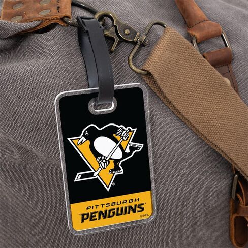علامة الأمتعة Desert Cactus Pittsburgh Penguins - بطاقة تعريف السفر الرسمية لدوري الهوكي الوطني NHL للحقائب والحقائب والحقائب المحمولة (علامة الأمتعة الأكريليك B) in Kuwait