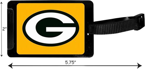 Siskiyou NFL Green Bay Packers Luggage Tag, 2 pk, Black in Saudi Arabia