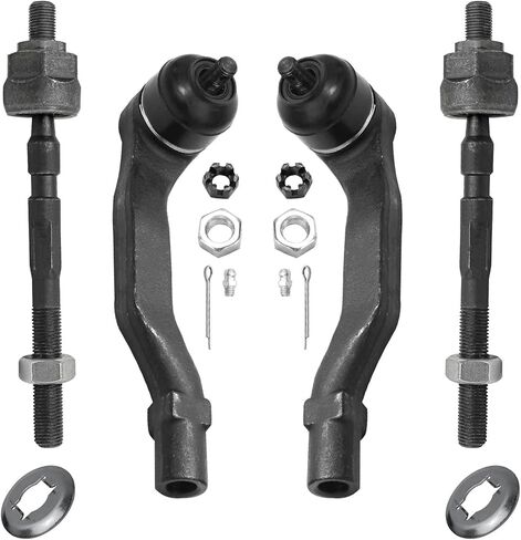 Detroit Axle - 4pc Front Tie Rod Ends for Toyota 2009-2019 Corolla 2009-2014 Matrix, Inner Outer Tie Rod Ends 2010 2011 2012 2013 Suspension Replacement in Kuwait