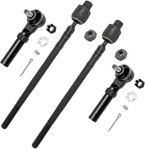 Detroit Axle - 4pc Front Tie Rod Ends for Toyota 2009-2019 Corolla 2009-2014 Matrix, Inner Outer Tie Rod Ends 2010 2011 2012 2013 Suspension Replacement in Kuwait