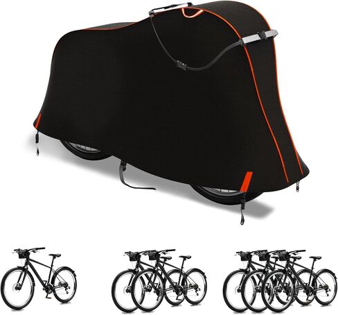 غطاء دراجة لـ 1/2/3Bike-900D غطاء دراجة مقاوم للماء عالي التحمل وحماية تخزين الدراجة في الهواء الطلق ضد الثلج والمطر | غطاء دراجة للدراجة الإلكترونية والجبل والطرق والهجين والسكوتر ودراجة الشاطئ (غطاء دراجة L-1) in Saudi Arabia