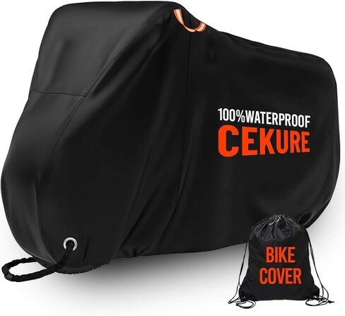 غطاء دراجة لدراجتين - أغطية دراجة 600D للتخزين الخارجي مقاومة للماء وشديدة التحمل، غطاء دراجة لدراجتين إلكترونيتين، دراجة جبلية، دراجة الطريق، دراجة هجينة، دراجة كروزر الشاطئ، سكوتر والمزيد in Kuwait