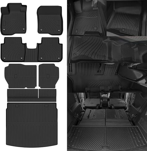 All Weather Floor Mats Fit for 2017-2025 Jeep Compass Floor Mats & Trunk Mat & Backrest Mats Replacement for Jeep Compass Accessories Odorless Anti-Slip Floor Mats in Kuwait