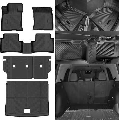 All Weather Floor Mats Fit for 2017-2025 Jeep Compass Floor Mats & Trunk Mat & Backrest Mats Replacement for Jeep Compass Accessories Odorless Anti-Slip Floor Mats in Kuwait