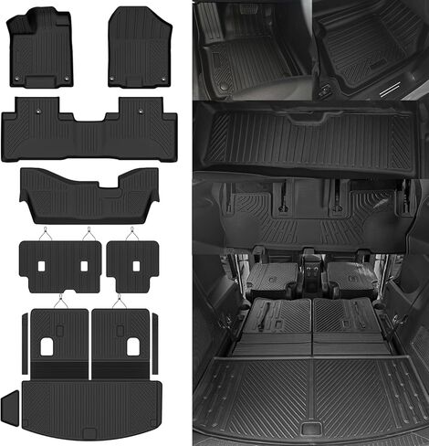 All Weather Floor Mats Fit for 2017-2025 Jeep Compass Floor Mats & Trunk Mat & Backrest Mats Replacement for Jeep Compass Accessories Odorless Anti-Slip Floor Mats in Kuwait