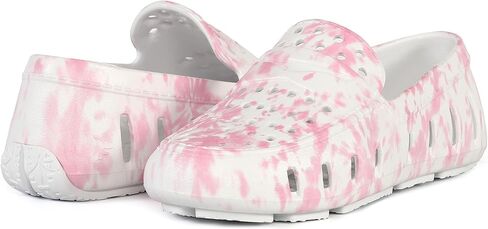 Floafers للجنسين طباعة Prodigy Driver (طفل صغير/طفل صغير/طفل كبير)، صبغة ربطة عنق وردية/أبيض ساطع، 13، متوسط in Kuwait