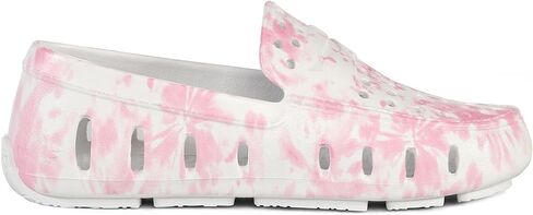 Floafers للجنسين طباعة Prodigy Driver (طفل صغير/طفل صغير/طفل كبير)، صبغة ربطة عنق وردية/أبيض ساطع، 13، متوسط in Kuwait