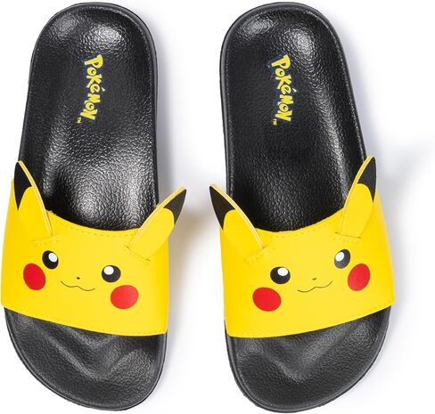Ground Up Pokémon Pikachu Youth Slides – Officially Licensed Kids Sandals for Boys, Lightweight and Water Resistant Slip-On Water Shoes in Saudi Arabia