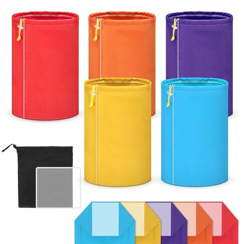 5 Pack 5 Gallon Filter Bags, Oxford Cloth All-Mesh Filter Bags for 5 Gallon Bucket with Filter Screen and Storage Pouch(25 to 220-Micron) in Kuwait