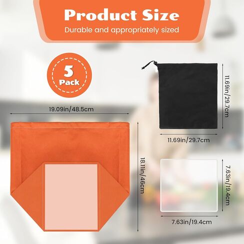 5 Pack 5 Gallon Filter Bags, Oxford Cloth All-Mesh Filter Bags for 5 Gallon Bucket with Filter Screen and Storage Pouch(25 to 220-Micron) in Kuwait