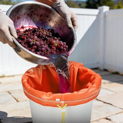 5 Pack 5 Gallon Filter Bags, Oxford Cloth All-Mesh Filter Bags for 5 Gallon Bucket with Filter Screen and Storage Pouch(25 to 220-Micron) in Kuwait