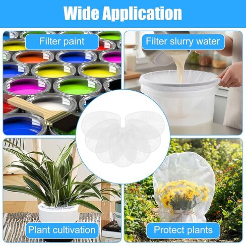 15 Pcs Paint Strainer 1 Gallon, Disposable Bag Bucket Strainer Fine Mesh Paint Filter Bag with Elastic Top Opening for Paints Gardening in Kuwait