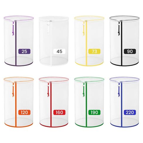 Enhanced Filter Bags 8 Pack 5 Gallon All Mesh Reusable Nylon Mesh Bags with Pressing Screen Storage Pouch for Hydroponics, Gardening (Nylon) in Kuwait