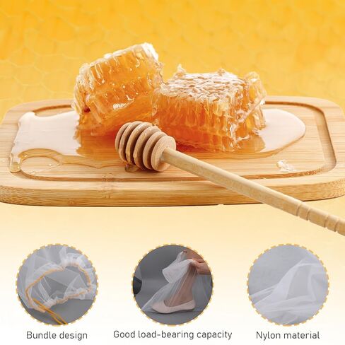 Honey Strainer Bag Ultra-Fine Mesh Honey Extractor Filter Bags with Adjustable Drawstring, Reusable and Washable Beginner Honeys Separator Equipment in a 5 Gallon Bucket, Beekeeping Supplies in Kuwait