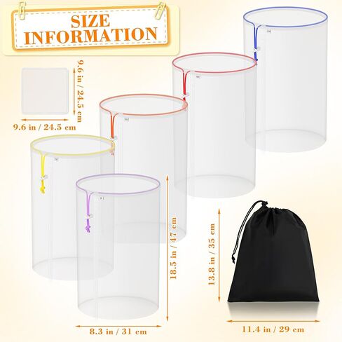 5 Pack 5 Gallon All-Mesh Filter Bags, Windspeed Oxford Cloth All-Mesh Filter Bags for 5 Gallon Bucket with Filter Screen and Storage Pouch(25/73/120/160/220 Micron) in Kuwait