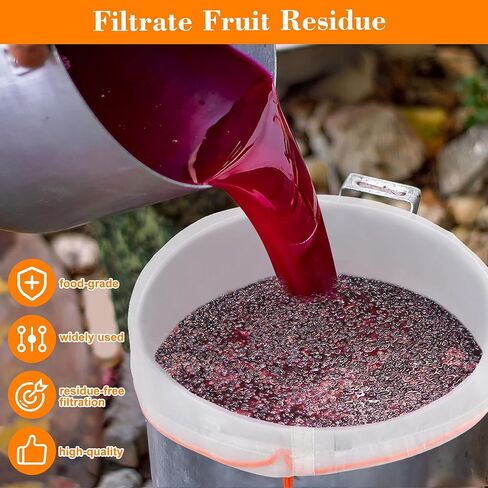 5 Pack 5 Gallon All-Mesh Filter Bags, Windspeed Oxford Cloth All-Mesh Filter Bags for 5 Gallon Bucket with Filter Screen and Storage Pouch(25/73/120/160/220 Micron) in Kuwait