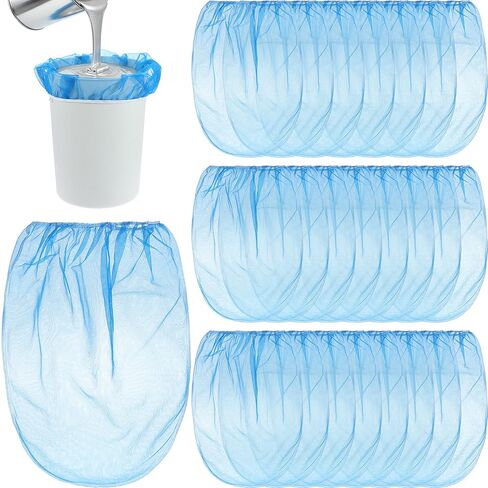 24 Pack 5 Gallon Paint Strainer Bag with Fine Nylon Mesh & Elastic Top - Premium Paint Filter Bag for Buckets, Hydroponics, Gardening, and Liquid Straining(Blue) in Kuwait