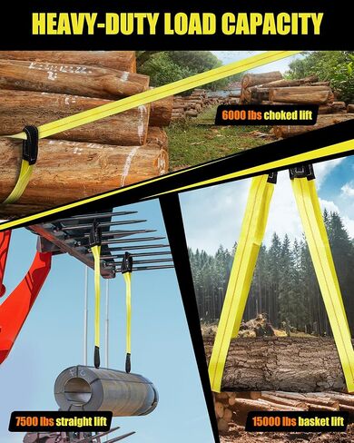 4 قطع من حبال رفع العين الملتوية مع مقاومة للأشعة فوق البنفسجية، أشرطة محظوظة 4 × 2 بوصة أشرطة رفع للرافعة، حبال منسوجة من البوليستر شديدة التحمل بوزن 15000 رطل للأثاث والأسرة والآلات والخارجية، إلخ in Kuwait