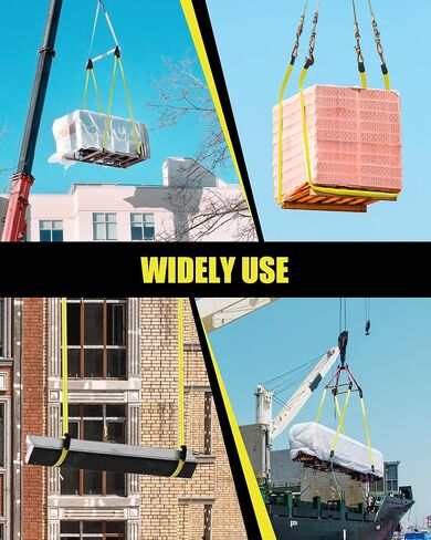 4 قطع من حبال رفع العين الملتوية مع مقاومة للأشعة فوق البنفسجية، أشرطة محظوظة 4 × 2 بوصة أشرطة رفع للرافعة، حبال منسوجة من البوليستر شديدة التحمل بوزن 15000 رطل للأثاث والأسرة والآلات والخارجية، إلخ in Kuwait