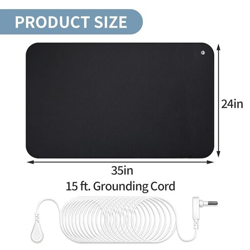 بساط التأريض للأقدام، بساط التأريض لنوم أفضل، وتخفيف التوتر والصحة، ووسادة التأريض لليوجا، والمنزل، والمكتب، بما في ذلك سلك التأريض بطول 15 قدمًا (24 بوصة × 35 بوصة) in Kuwait