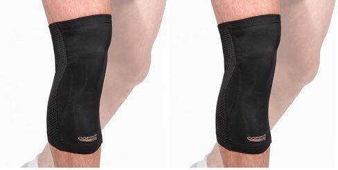 Copper Fit Recovery Knee Compression Sleeve - Breathable, Second Skin Feel - Arthritis, Joint Pain, Circulation - For Men and Women (Large) in Kuwait