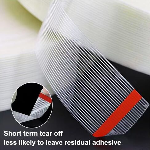 Fiberglass Tape, 1.97 Inch x 21.87 Yards, Heavy Duty Transparent Reinforced Fiberglass Tape for Packing and Shipping in Saudi Arabia