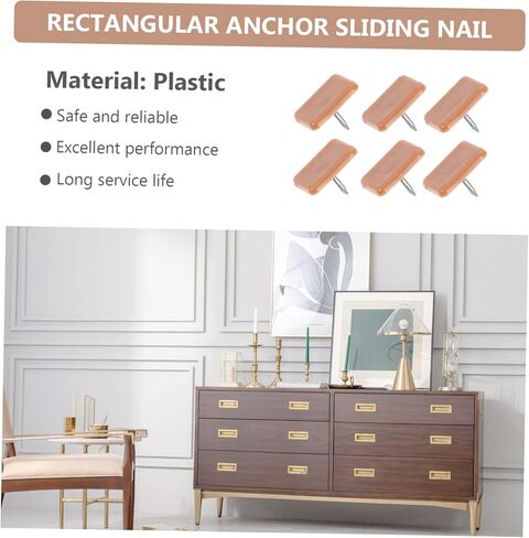 Gadpiparty 60pcs Plastic Square Nails for Furniture Sliders Home Sliding Nails Chair Feet Protectors in Saudi Arabia