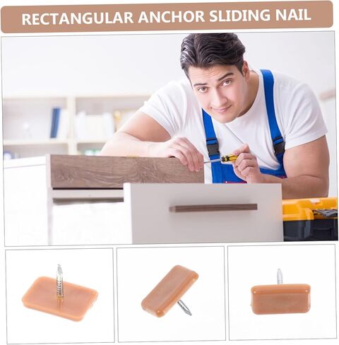 Gadpiparty 60pcs Plastic Square Nails for Furniture Sliders Home Sliding Nails Chair Feet Protectors in Saudi Arabia
