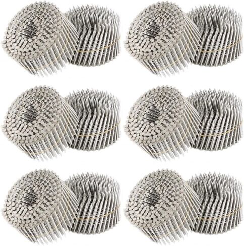 Replacement-Parts For Siding Nail 2-1/2" × .09"15 Degree 3600Pcs Ring Shank Stainless Steel Wire Coil Mod-W91R-2280 in Saudi Arabia