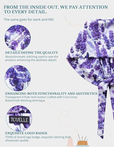 Lavender Butterfly Double-Sided Printed Scrub Caps for Women with Buttons, Adjustable Helps Reduce Static Buildup Medical Hats, Breathable Surgical Caps with Sweatband for Long Hours in Saudi Arabia