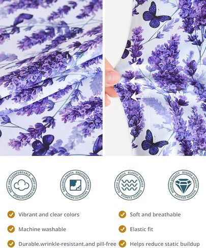 Lavender Butterfly Double-Sided Printed Scrub Caps for Women with Buttons, Adjustable Helps Reduce Static Buildup Medical Hats, Breathable Surgical Caps with Sweatband for Long Hours in Saudi Arabia