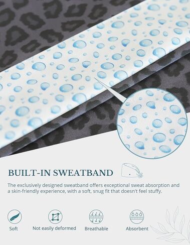 Black Leopard Double-Sided Printed Scrub Caps for Men and Women with Buttons, Adjustable Helps Reduce Static Buildup Medical Hats, Breathable Surgical Caps with Sweatband for Long Hours in Saudi Arabia