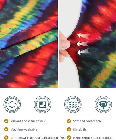 Rainbow Tie-Dye Euro Scrub Caps Women and Men with Buttons, Adjustable Head Cover with Ribbons, Surgical Hat for Women to Secure Long Hair and Helps Reduce Static Buildup in Saudi Arabia