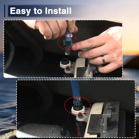 FUSCH قطعتان من مجموعة التوصيل، مجموعة وصلات خرطوم فلوش متوافقة مع Yamaha FX FZ R VX Jet Boat 212 242 استبدال # 67X-E2590-00-00 in Saudi Arabia