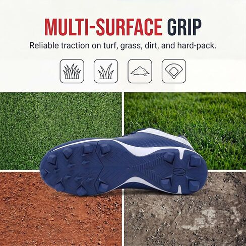 Softball Cleats for Women Baseball Shoes Molded Rubber Spikes Turf Dirt Fields in Saudi Arabia