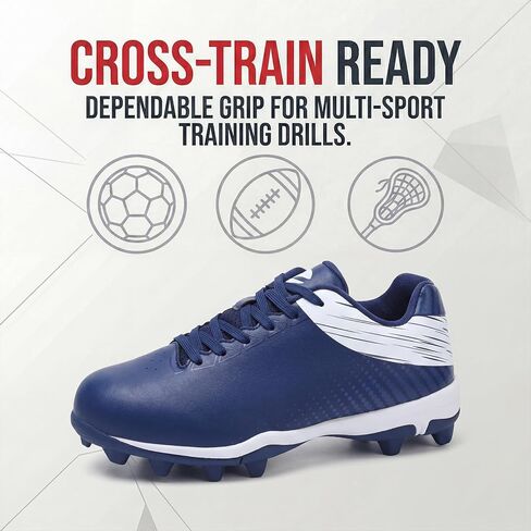 Softball Cleats for Women Baseball Shoes Molded Rubber Spikes Turf Dirt Fields in Saudi Arabia