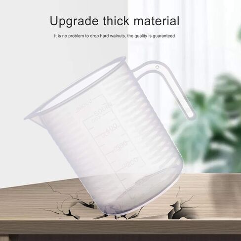 16.9oz/500ml Measure Pitcher, Measuring Bowl with Handle and Lid, Kitchen Specimen Spout Lab Pitchers for Home Baked Suitable Oil Liquid Measuring Cups in Saudi Arabia