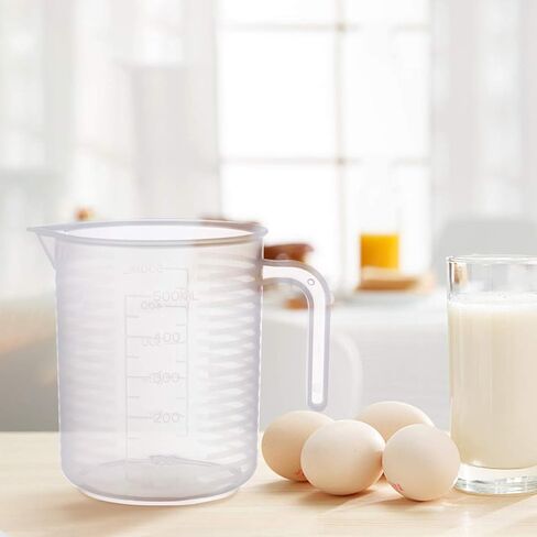 16.9oz/500ml Measure Pitcher, Measuring Bowl with Handle and Lid, Kitchen Specimen Spout Lab Pitchers for Home Baked Suitable Oil Liquid Measuring Cups in Saudi Arabia